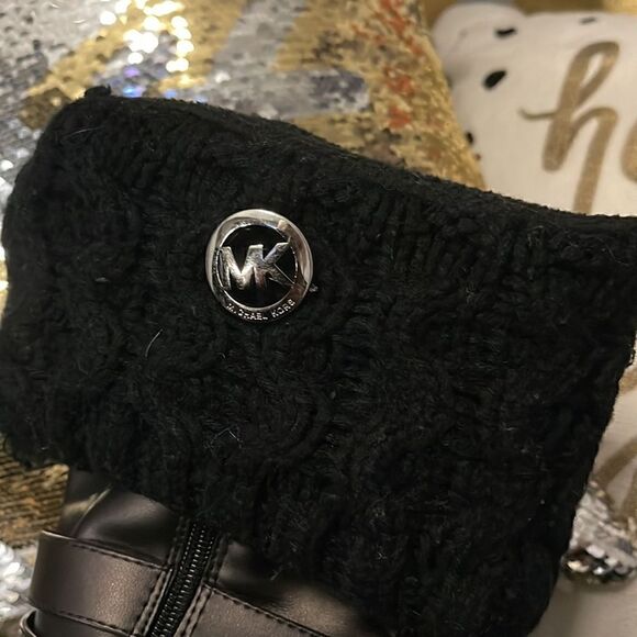 Michael kors black cable knit s/M boot socks mid calf/ankle - Picture 3 of 9